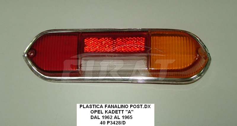 PLASTICA FANALINO OPEL KADETT A 62 - 65 POST.DX